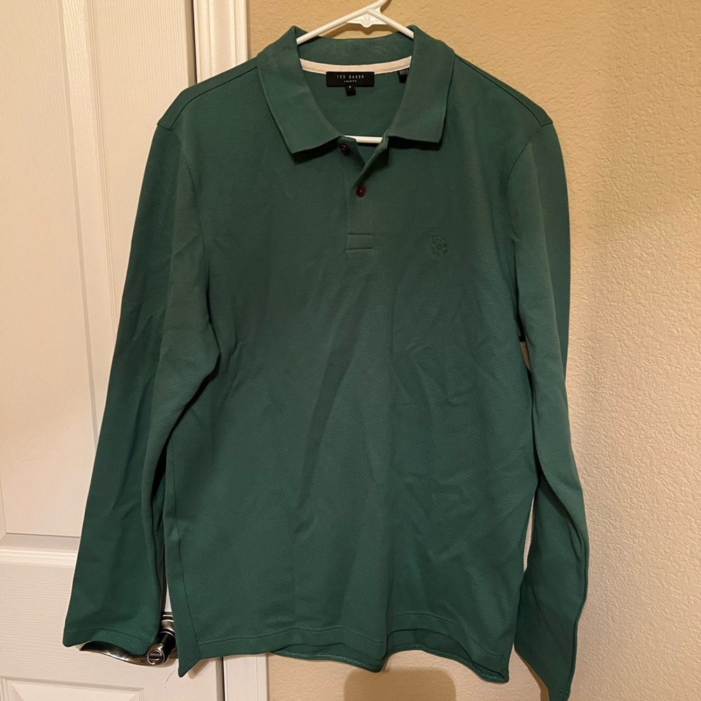 Ted Baker Baddow LS Polo -‎ NWOT